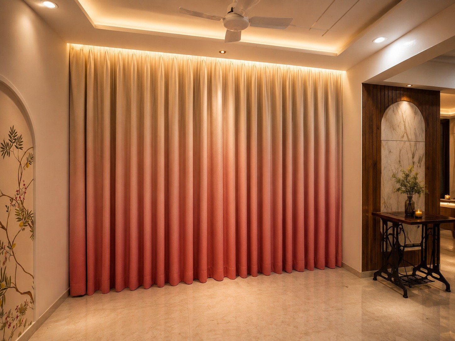 Sheer curtains, bedroom window